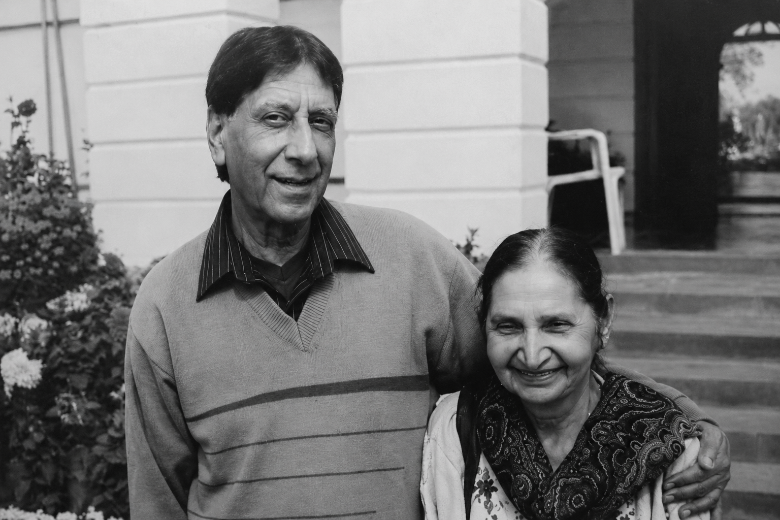 Bebe with her husband in later years